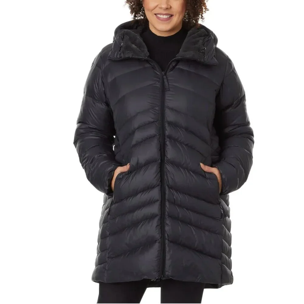 Columbia Autumn Park Down MID Omni Heat woman black jacket Plus Size - Picture 2 of 12